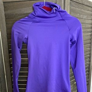 Purple Nike Pro dry fit pullover top